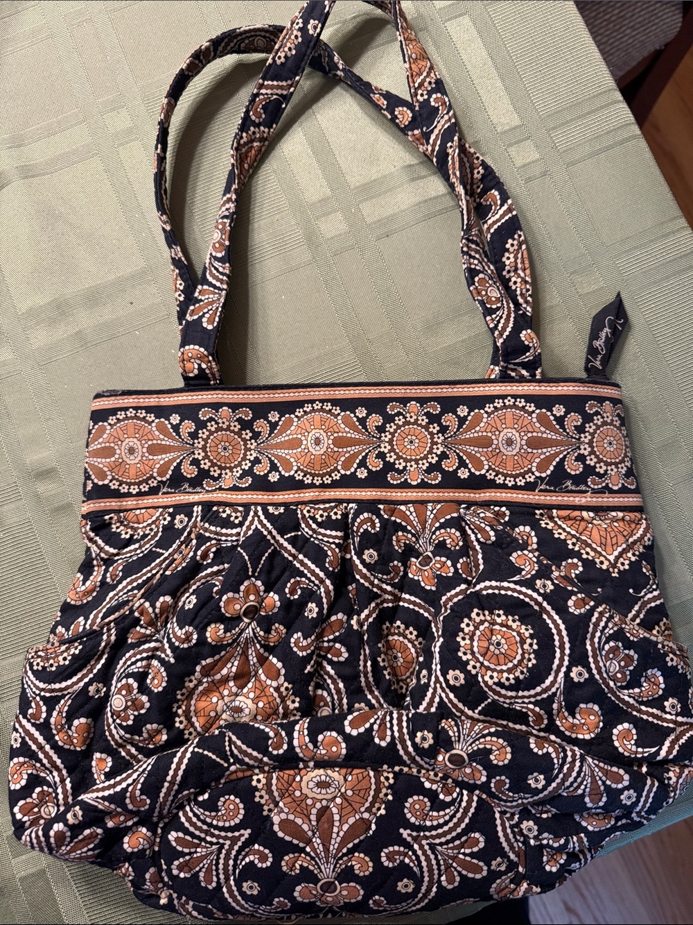 Vera Bradley Caffe Latte Glenna Handbag retired